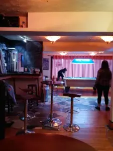 Art Museum of Rochester AMoR bar and pool area