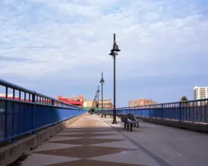 Pont de Rennes Bridge Rochester NY pedestrian walkway
