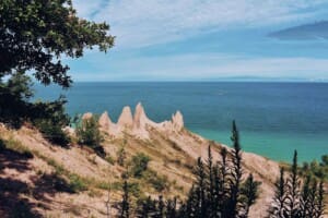 Chimney Bluffs State Park Rochester NY dramatic clay spires Chimney Bluffs State Park Rochester NY dramatic clay spires