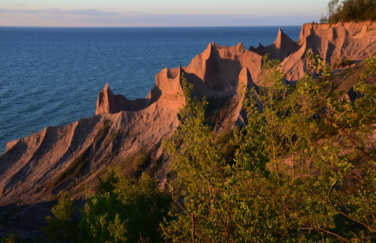 Chimney Bluffs State Park Rochester NY dramatic clay spires