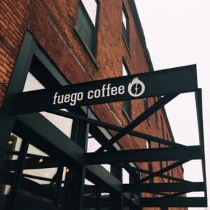 Fuego Coffee Roasters signage Fuego Coffee Roasters signage