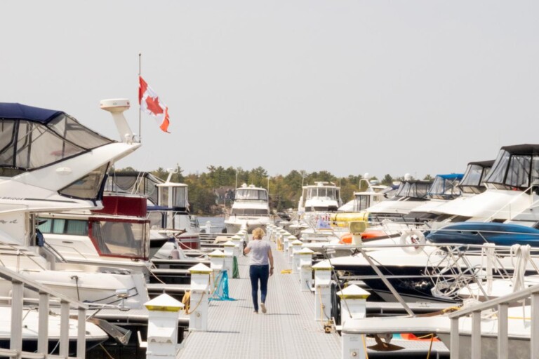 Boat slips at South Bay Marina
