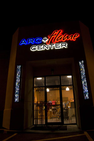 Arc and Flame Center exterior building entrance