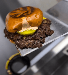 Smash burger from Gotham Halal Smash burger from Gotham Halal
