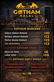 Gotham Halal menu Gotham Halal menu