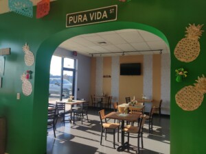 Dining area inside Pura Vida Ville Dining area inside Pura Vida Ville