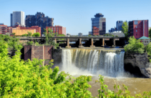 High Falls waterfall one of the best attractions in Downtown Rochester High Falls waterfall one of the best attractions in Downtown Rochester