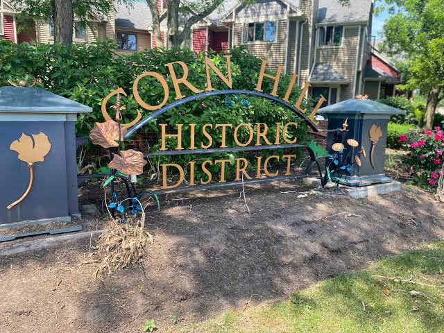 Corn Hill gate sign