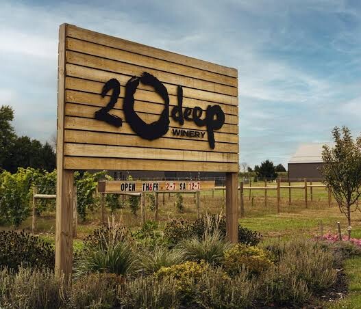 20 Deep Winery signage