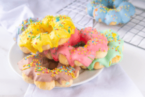 Colorful mochi donuts at Mochinut Collegetown Colorful mochi donuts at Mochinut Collegetown