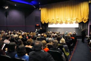 Audience watching a film at the Dryden Theatre Audience watching a film at the Dryden Theatre