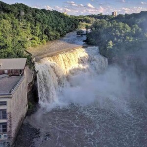 Genesee River Lower Falls viewed from Maplewood Park